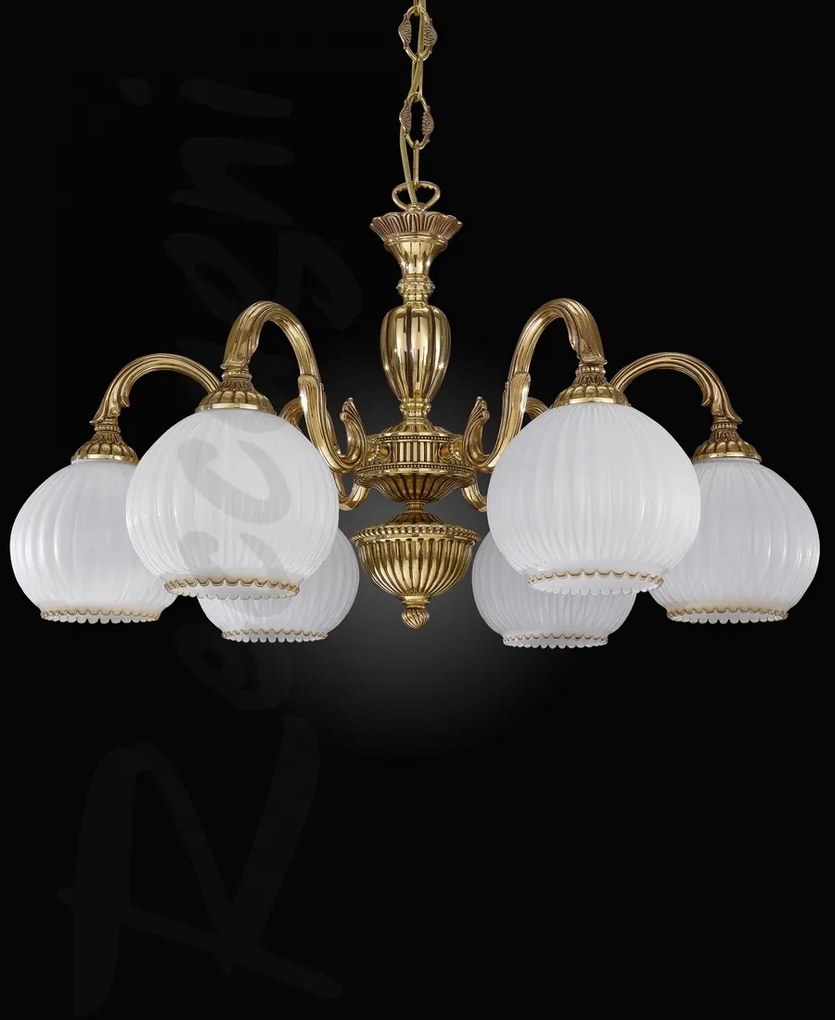 Candelabru din alama cu 6 brate design italian 9300