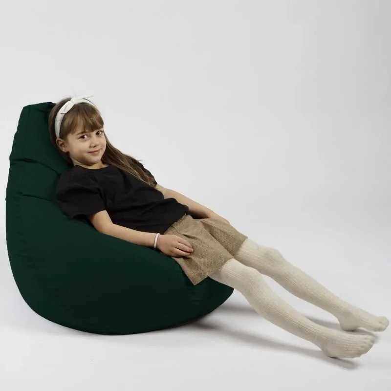 Fotoliu puf copii, Nirvana Light Pufrelax, Material Impermeabil - Verde Tuborg