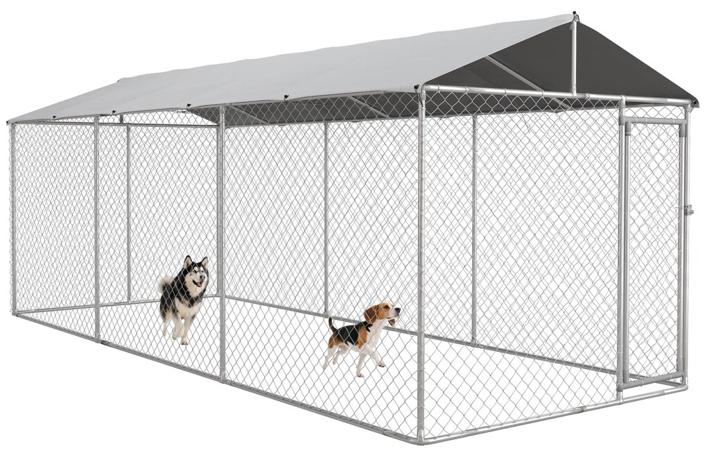 PawHut Cusca Caini Exterior, Amprentă Mare 6x2,3x2,3m, Protecție și Confort | Aosom Romania