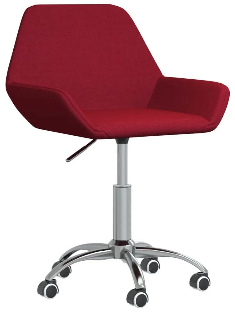 3084920 vidaXL Scaun de bucătărie pivotant, roșu vin, material textil