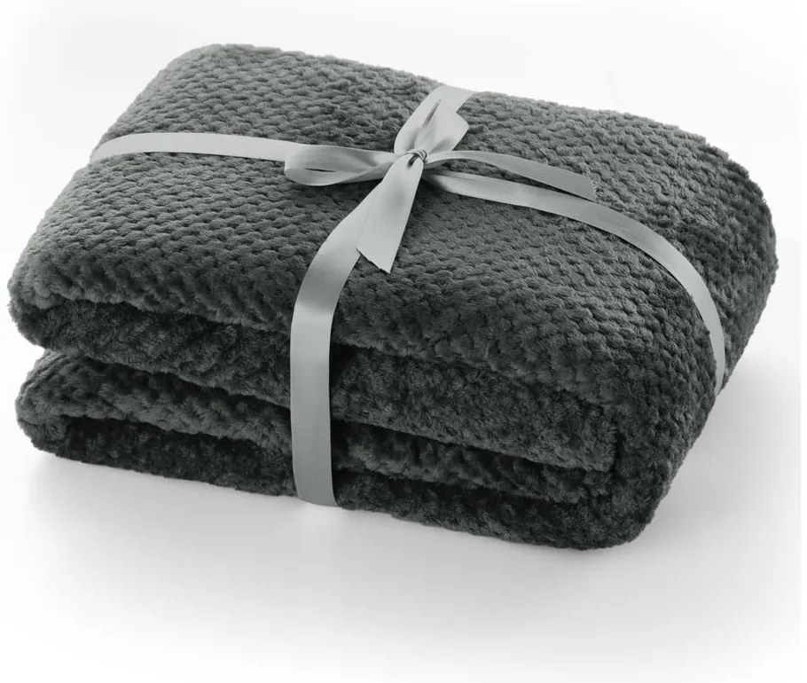 Pătură din microfibră DecoKing Henry 200 x 150 cm, gri închis