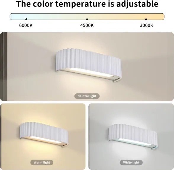 Brilagi - Aplică LED de perete FALCON MODERN LED/10W/230V 30 cm 3000/4500/6000K albă