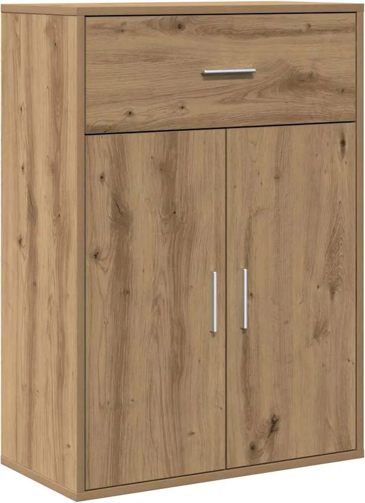 vidaXL Bufet cu sertar Stejar Artizanal 60 x 30 x 84 cm Lemn compozit