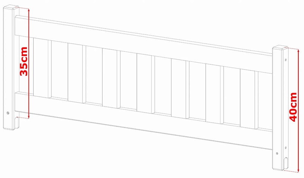 Pat pentru copii 90 x 200 cm KARLA (cu somieră și sp. depozitare) (Alb). 1013313