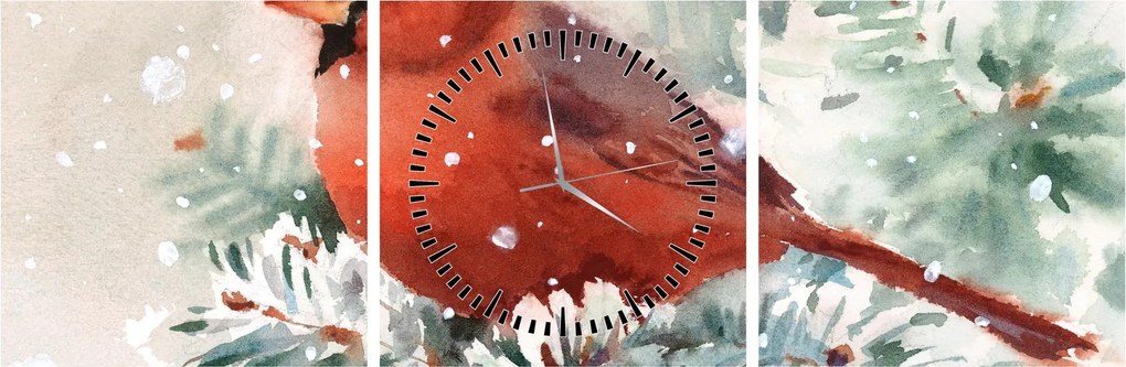 Tablou - Cardinal (cu ceas) (90x30 cm)
