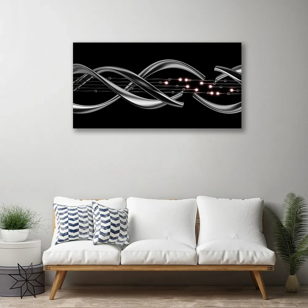 Tablou pe panza canvas Abstract Art Argintiu Negru