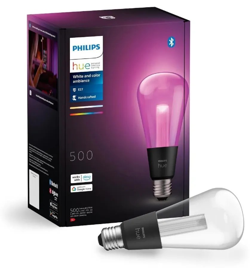 Bec LED RGBW dimabil Philips Hue White And Color Ambiance E27/6,8W/230V