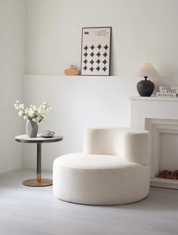 Fotoliu rotund din spumă cu memorie HD – design premium și confort absolut (Culoare: Mustar)