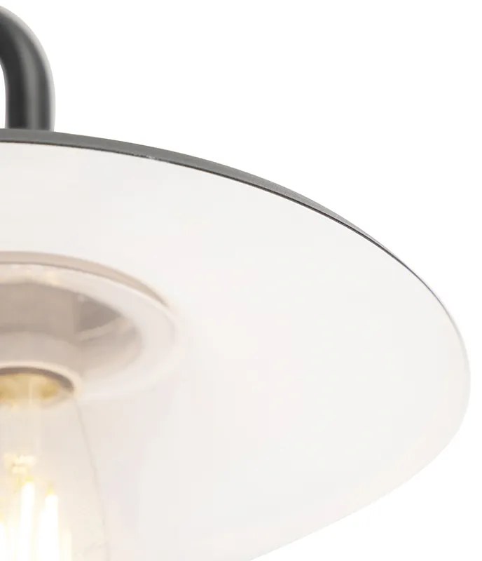 Lampă de perete inteligentă rustică antracit IP44 cu Wi-Fi E27 - Kansas