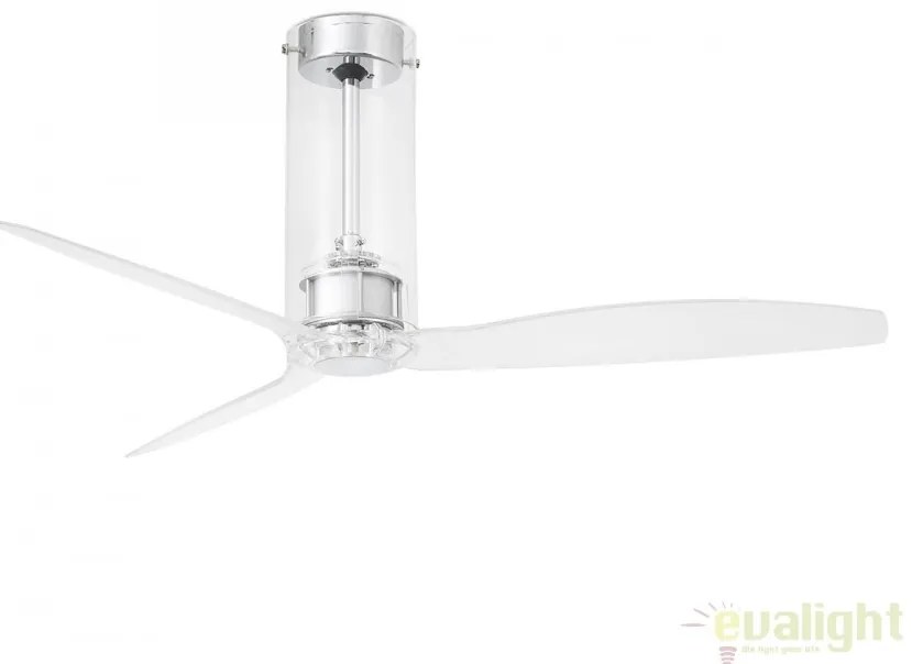 Ventilator cu telecomanda Tube crom / transparent 33374