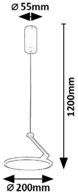 Lustra LED din metal alb reglabila Ovidia