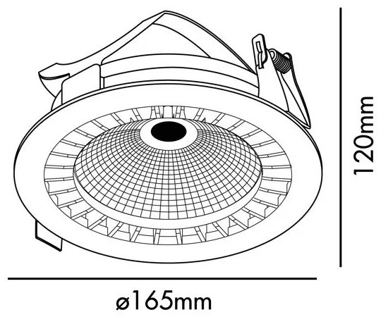 Spot LED incastrabil OPTIC Black downlight LED CRI95 24/36W 4000K 20° 2875/4070 lm