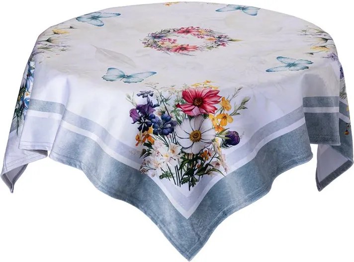 decoDoma Fată de masă centrală SPRING FLOWERS 85 x 85 cm