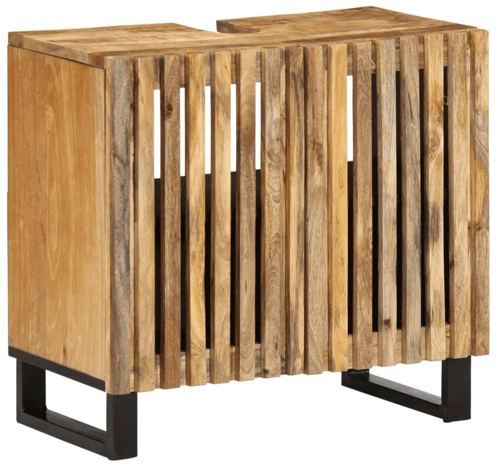 vidaXL Dulap pentru chiuveta de baie 62x34x58 cm lemn masiv mango brut
