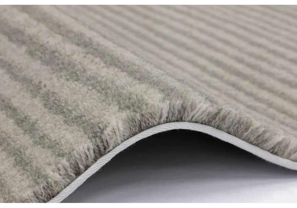 Covor crem din lână 200x300 cm Calisia M Ribs – Agnella