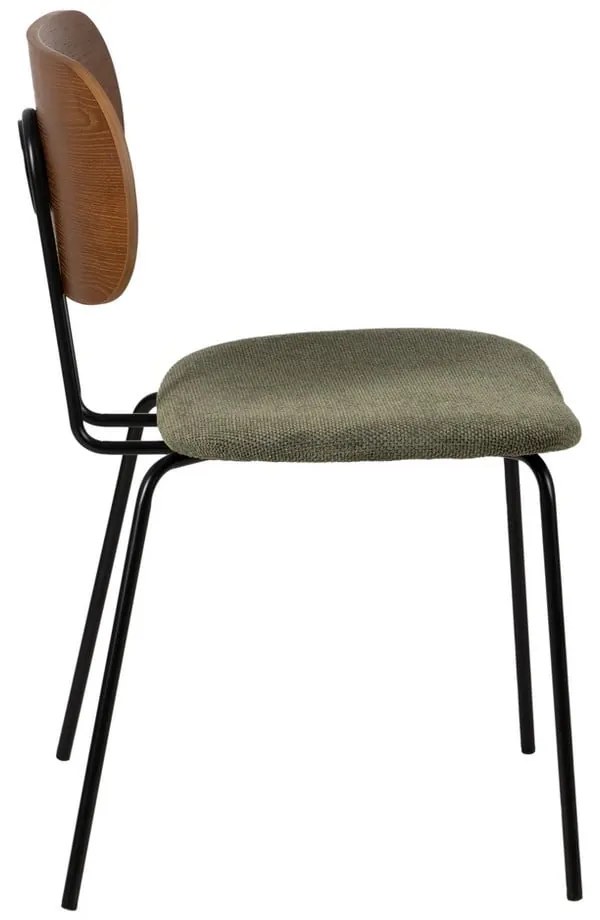 Scaune de dining verde/maro 4 buc. Cleo – Ixia