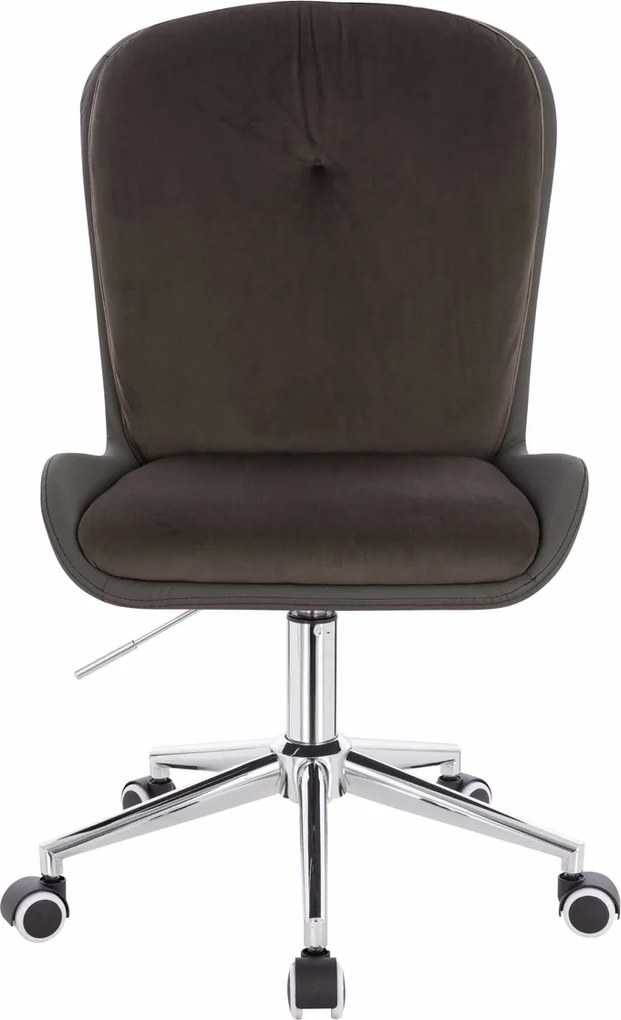 HR690K Scaun Velvet&amp;soft Piele Pu Ciocolată/Cafea Bază Cromata