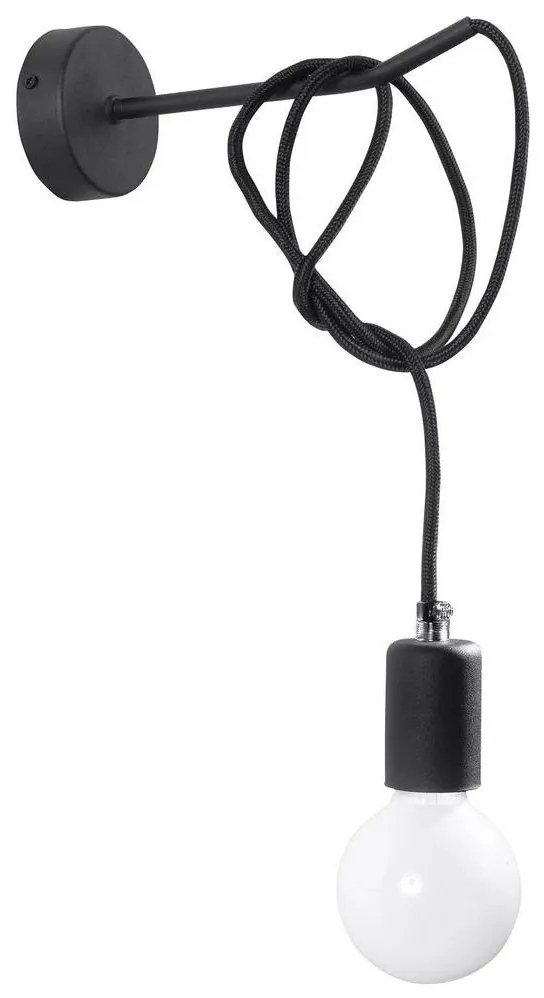 Aplică perete EDISON 1xE27/60W/230V negru