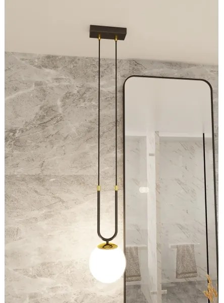 Lustră pe cablu GLAM 1xE14/10W/230V negru