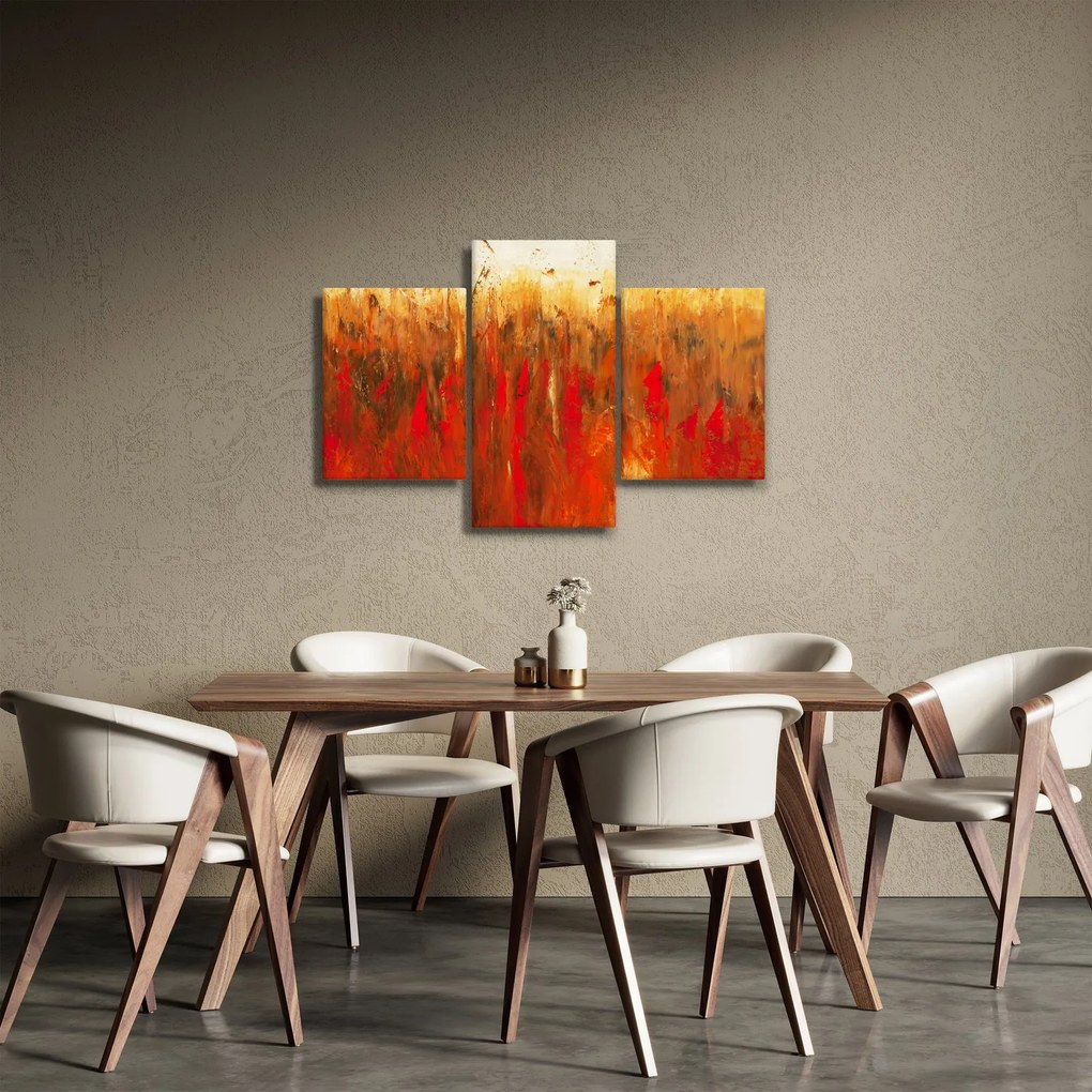 Tablou cu abstracție pictată (90x60 cm)