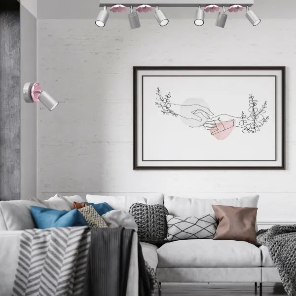 Spot de perete FLOWER 1xGU10/8W/230V crom mat