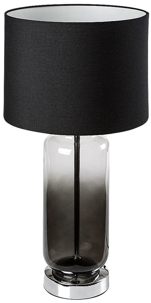 Lampa de masa sticla fumurie abajur gri Rien