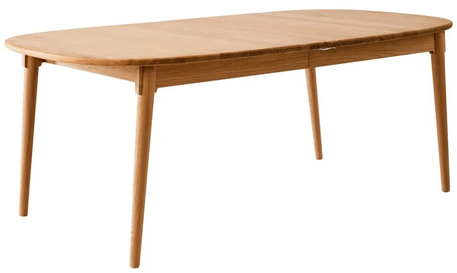 Masă de dining extensibilă din lemn de stejar cu blat suplimentar 106x184 cm Miro – Hammel Furniture
