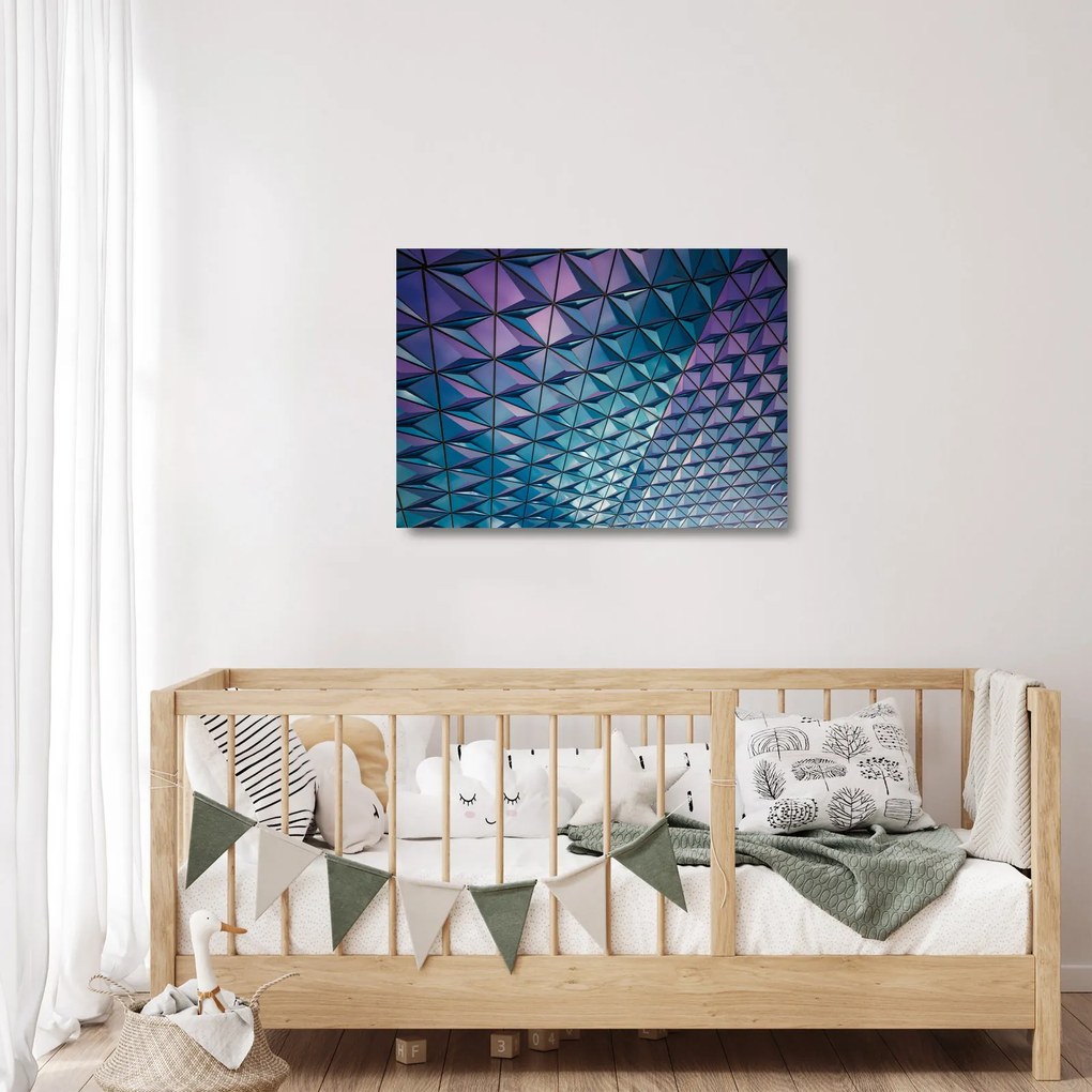 Tablou pe sticlă - structură colorată (70x50 cm)