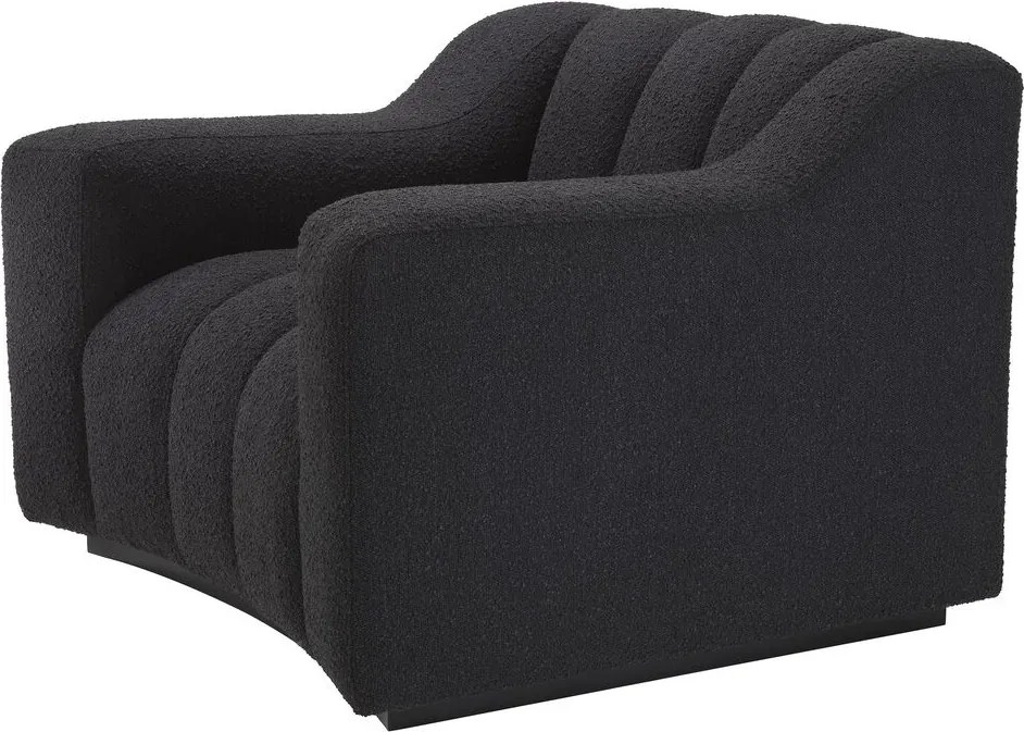 Fotoliu design LUX Kelly boucle negru 115206 HZ