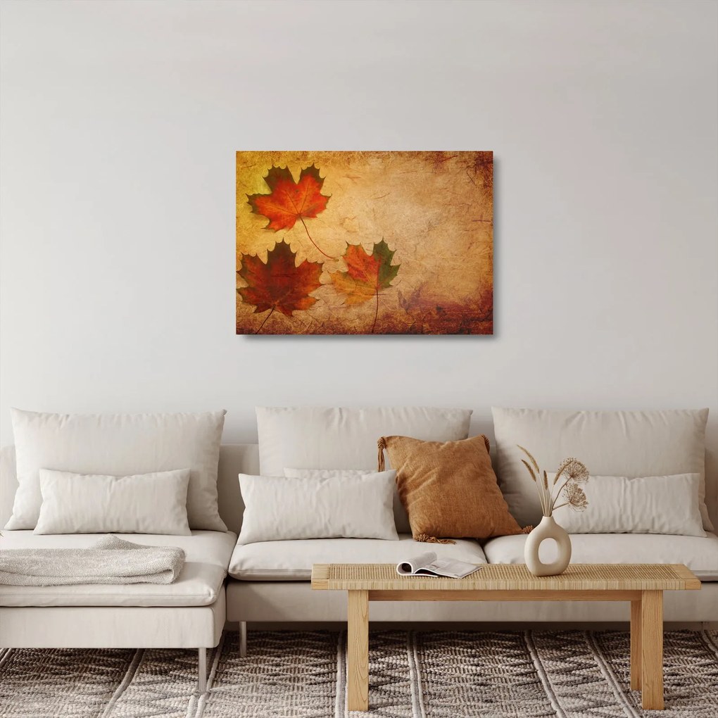 Tablou pe sticlă - Peisaj de toamnă (70x50 cm)