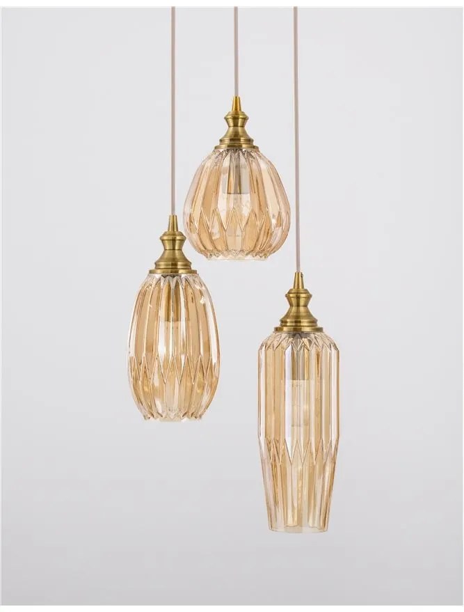 Lustra cu 3 pendule design modern ZARLEY champagne NVL-9066032