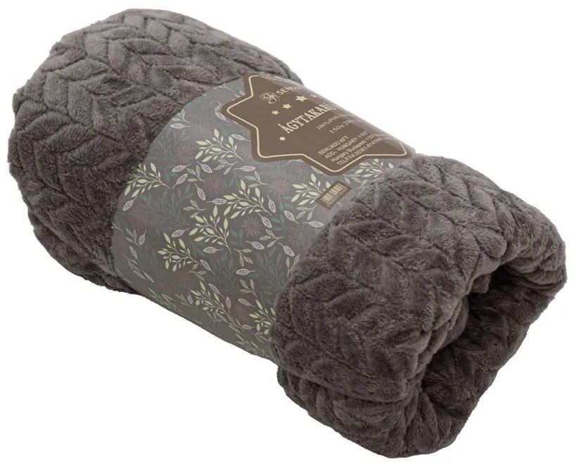 Patura din microplus Culoare gri inchis, DELORA 150x200 cm