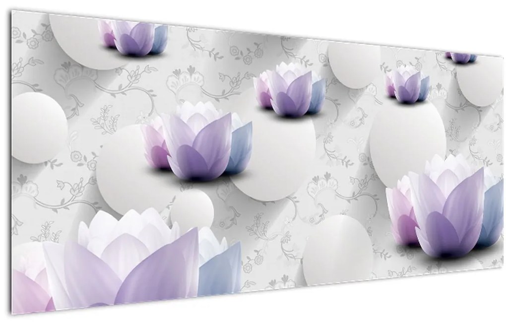 Tablou cu flori (120x50 cm)