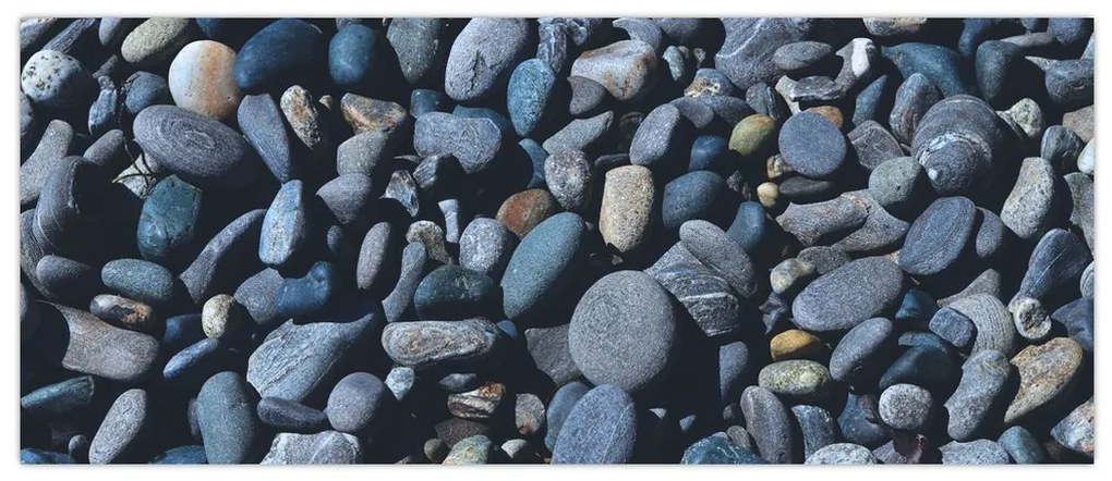 Tabloul cu pietre pe plajă (120x50 cm)