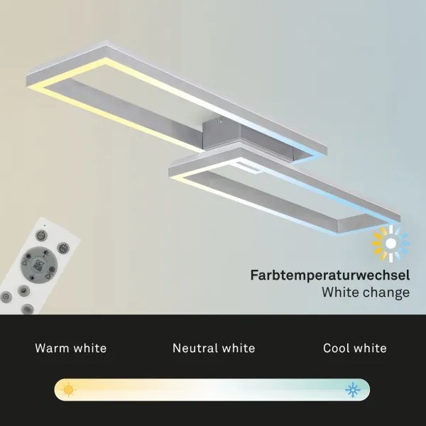 Lustră LED RGBW dimabilă aplicată FRAME 2xLED/21W/230V 2700-6500K Brilo + telecomandă