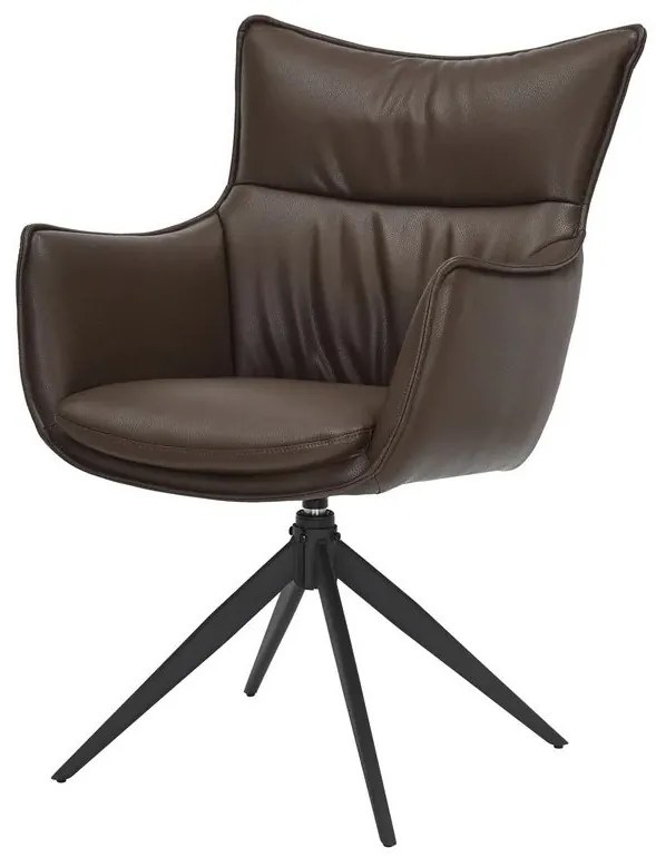 Set de 2 scaune pivotante VOGUE piele sintetica maro