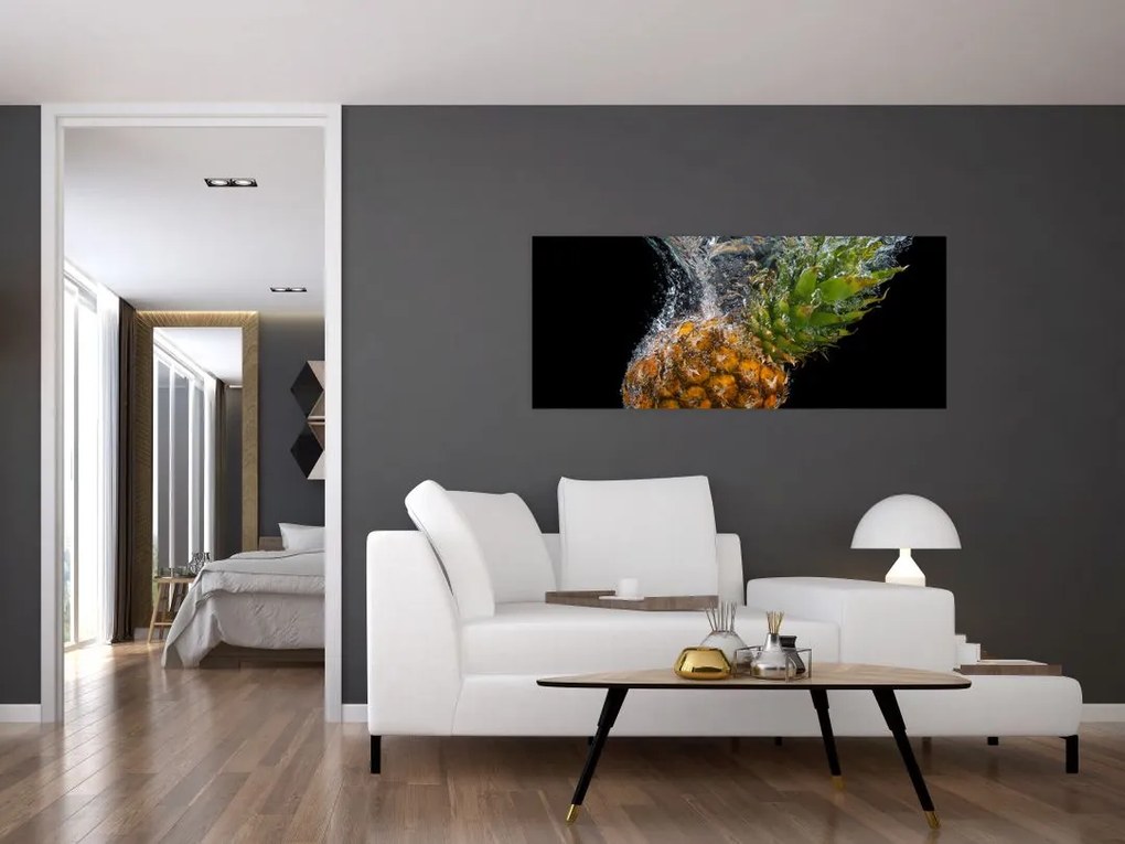 Tablou cu anans în apă (120x50 cm)