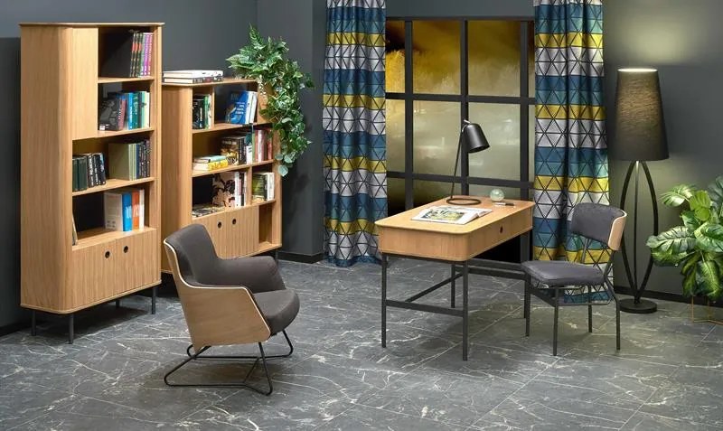 Biblioteca Smart REG1 stejar - L97 x A37 x h196 cm