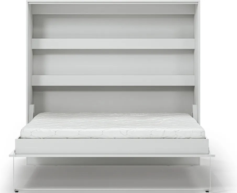 Pat rabatabil Devesto Horizontal Wall 160 alb, 200x160 cm – Alb
