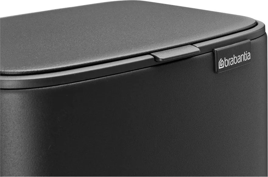 Coș de gunoi gri închis cu pedală din oțel 7 l Bo – Brabantia
