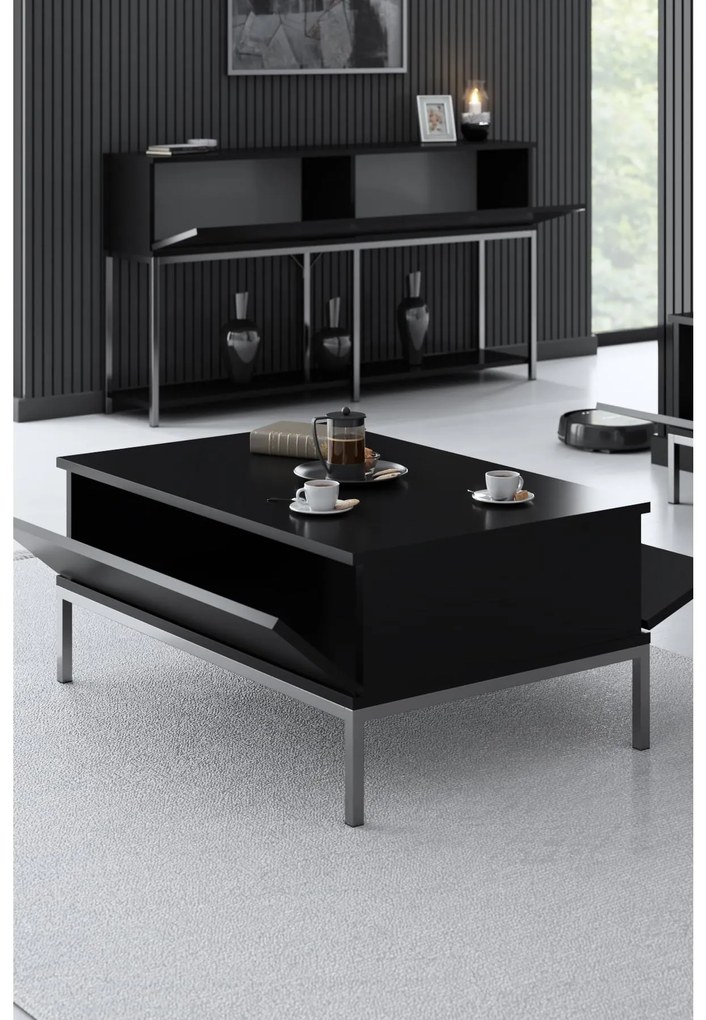 Masă de cafea Lurde (Negru + Auriu). 1089593