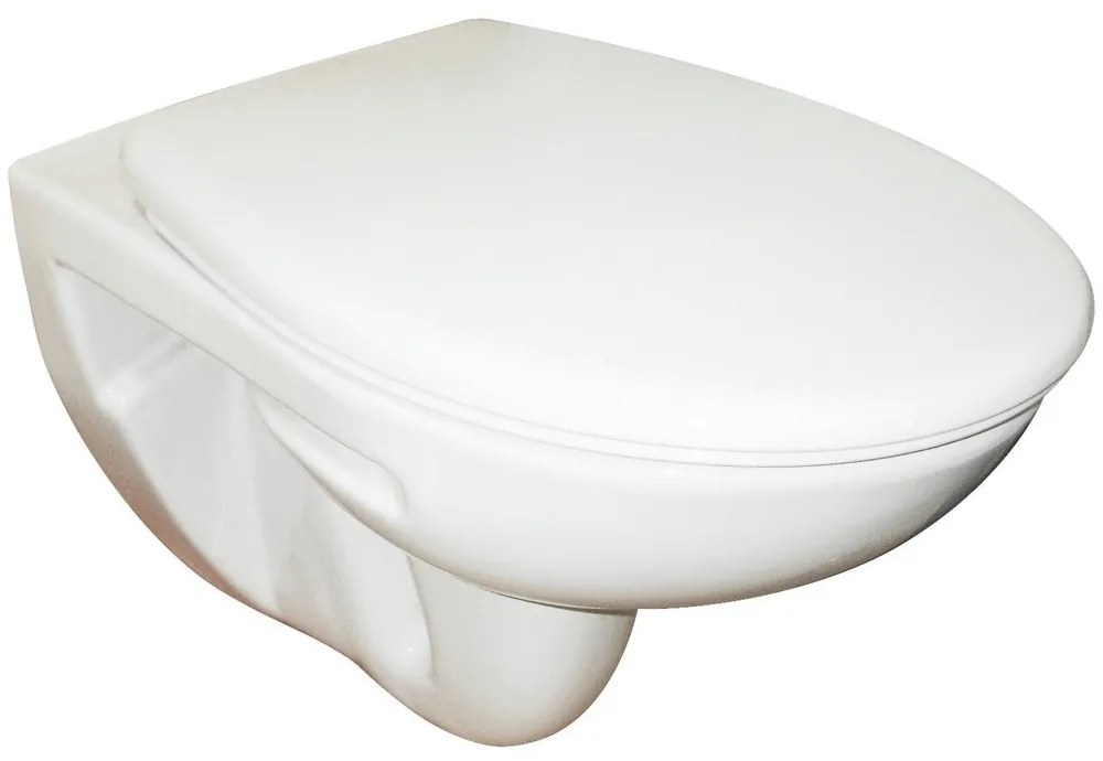 Set Vas WC suspendat cu rezervor incastrat, clapeta si capac Roca Adele 36x52 cm evacuare orizontala