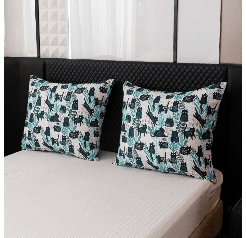 Lenjerie de pat din microfibra CREEPY CATS colorat Dimensiune lenjerie de pat: 70 x 90 cm | 140 x 220 cm