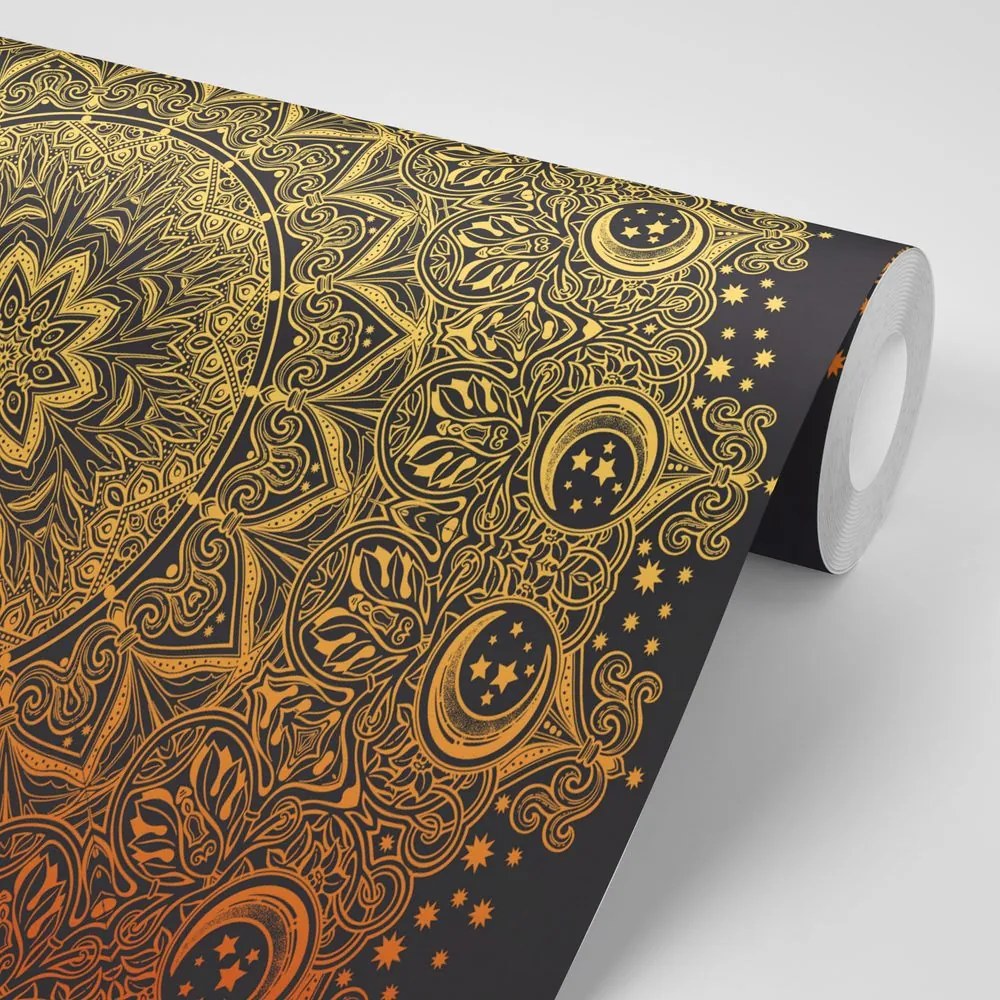 Tapet mandala orientală aurie