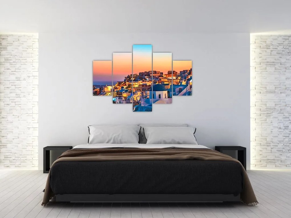 Tablou - Santorini în amurg (150x105 cm)