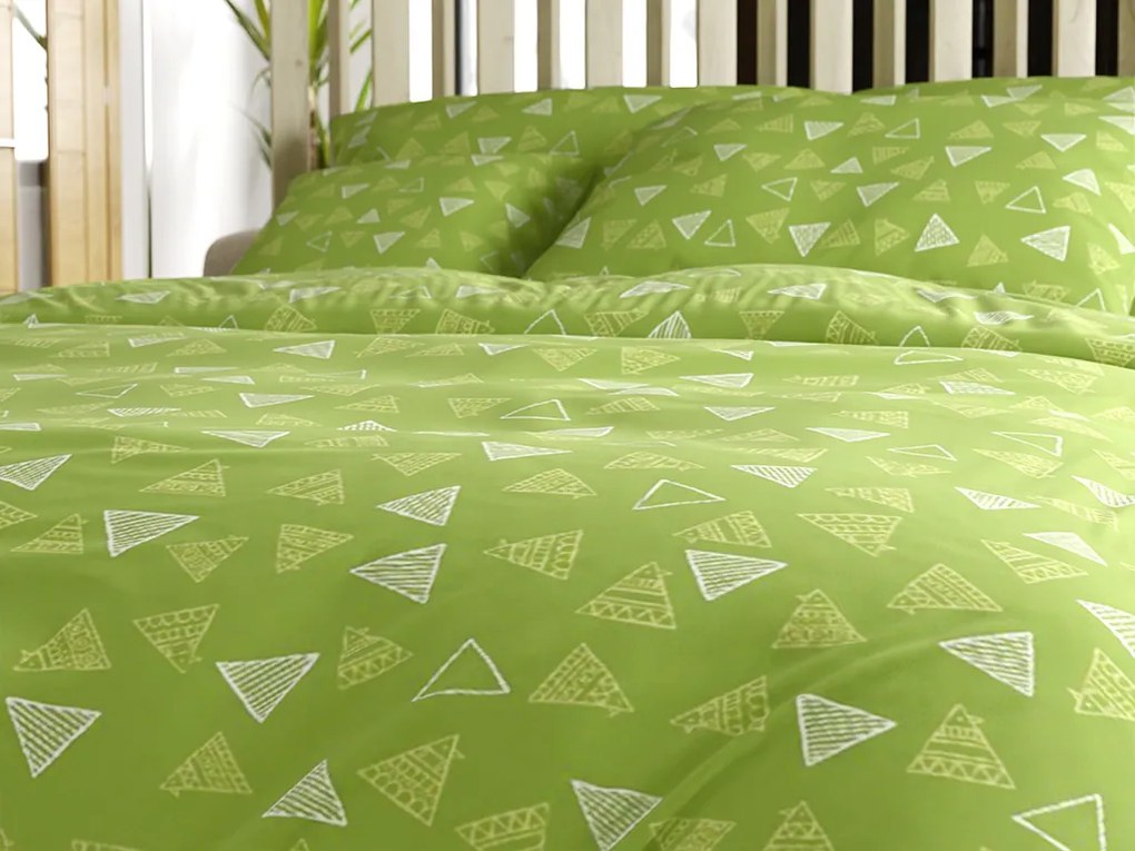 Lenjerie de pat din microfibra TREVA verde Dimensiune lenjerie de pat: 70 x 90 cm | 140 x 220 cm