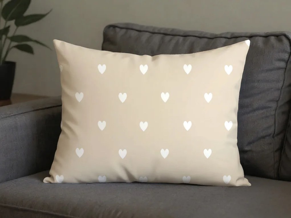 Husa de perna din policoton HEARTILO POLY 70x90 cm, bej