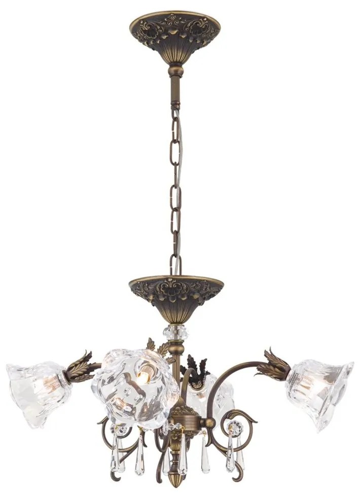 Candelabru cristal design lux LA BOHEME D-60cm 4L old patina