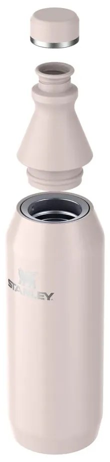 Sticlă roz-deschis din oțel inoxidabil 600 ml All Day Slim – Stanley