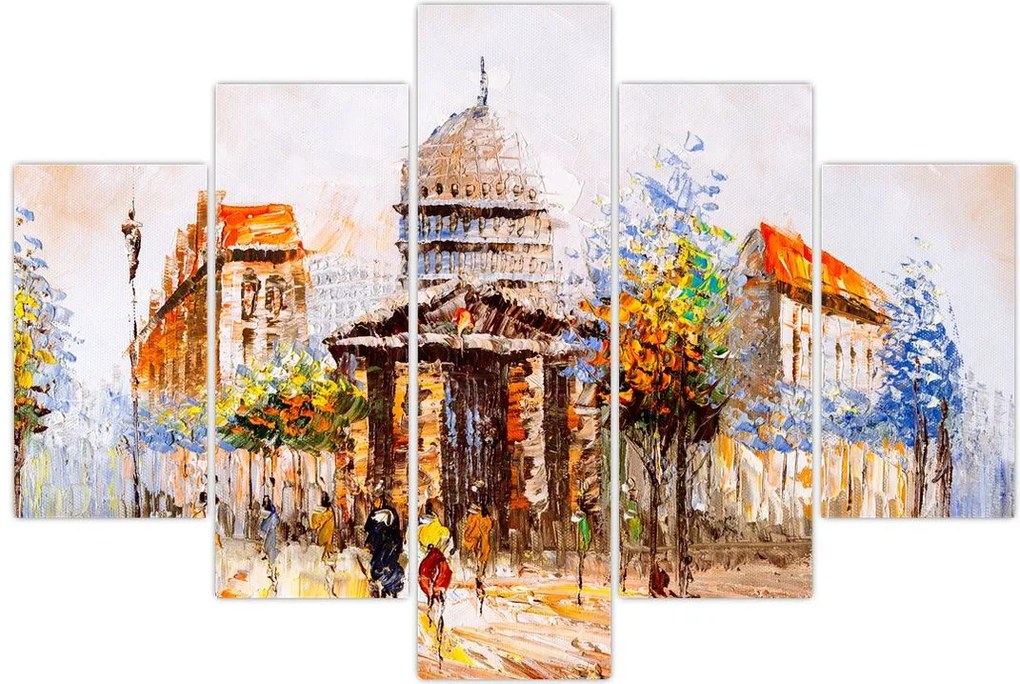 Tablou - Monument de oraș pictat (150x105 cm)